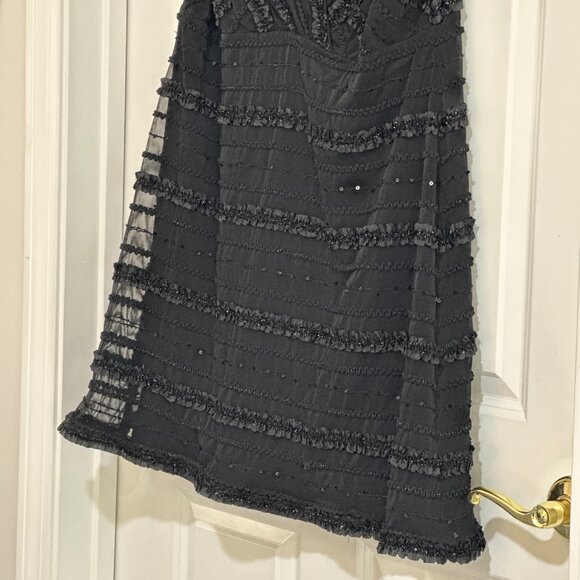 Tadashi TooPlus Size Sequin & Ruffle Mesh Overlay Cocktail Dress 2X - Picture 7 of 15